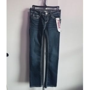 Slim Fit Dark Blue Jean's with Embelished Pockets